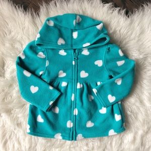 Turquoise Old Navy Fleece Zip-Up Hoodie